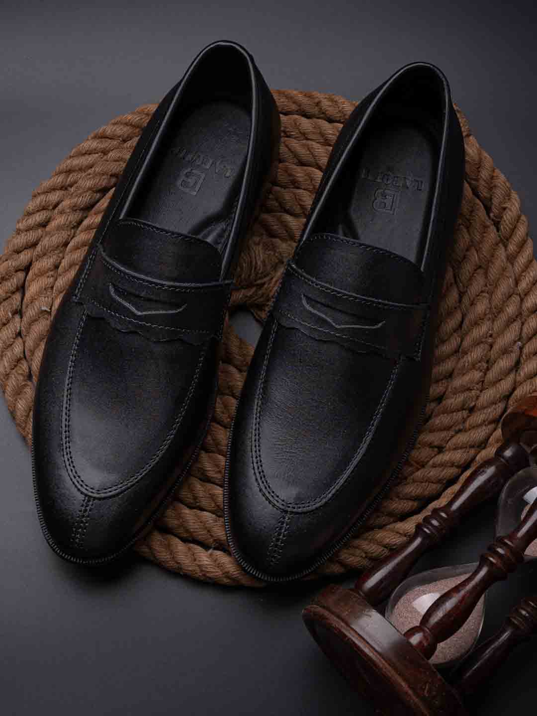 Footwear, Men Footwear, Black Formal Loafers