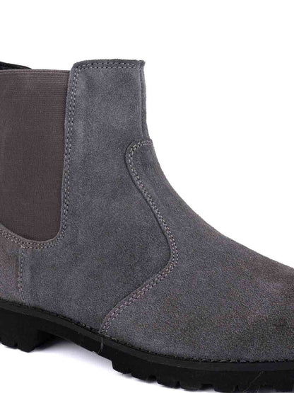 Footwear, Men Footwear, Grey Chelsea Boots