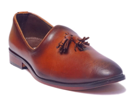 Men Footwear, Tan Loafers