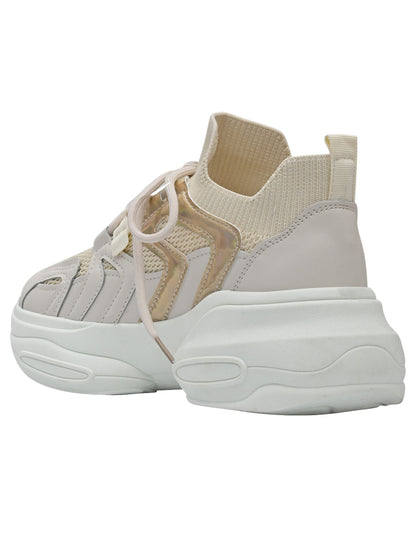 Footwear, Women Footwear, Beige Sneakers