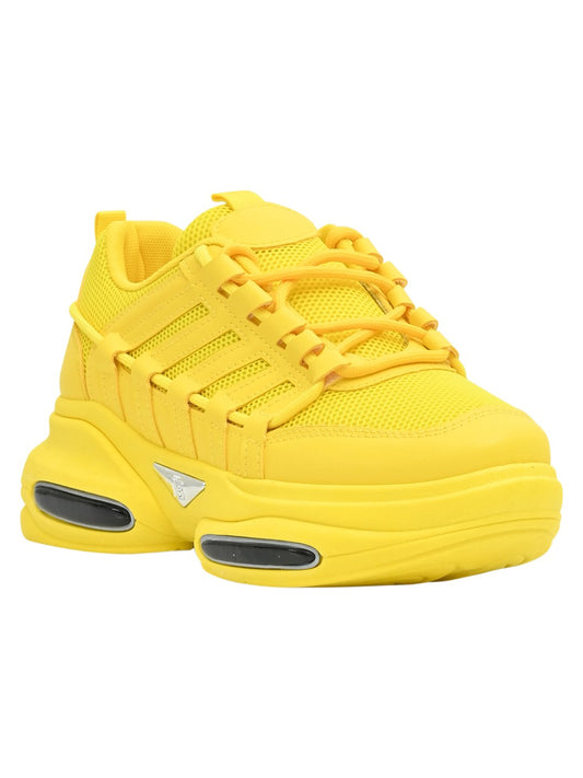 Footwear, Women Footwear, Yellow Sneakers