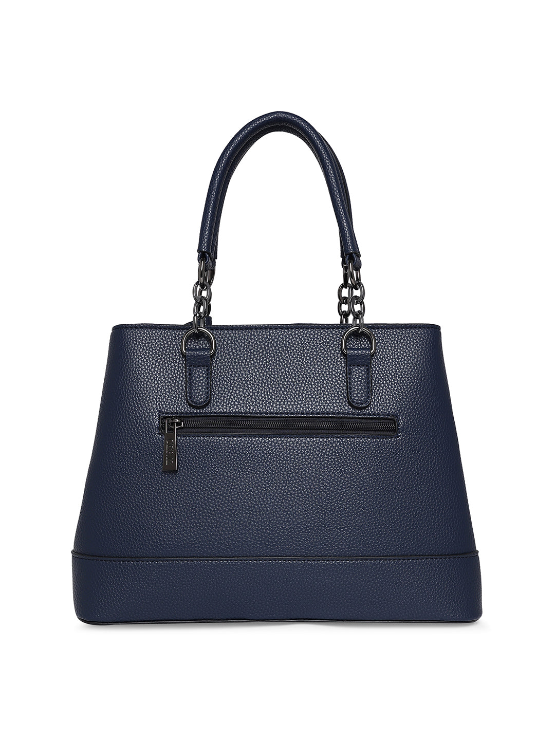 Women Navy Blue Solid Handheld Bag