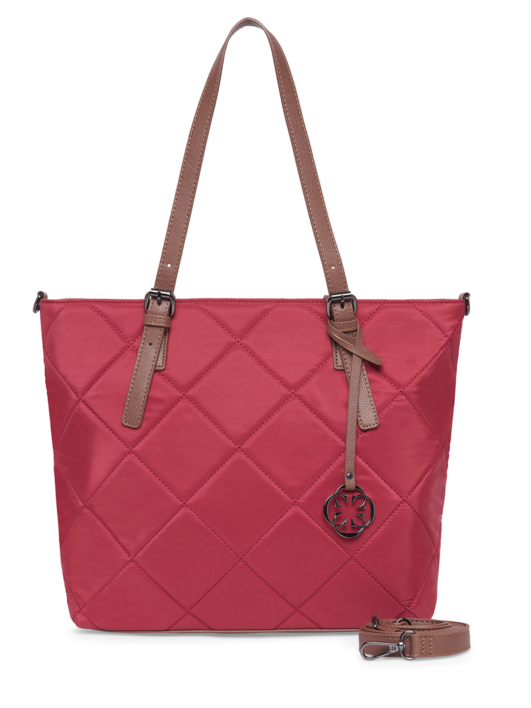 Women Red Checked Tote Bag