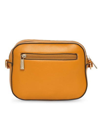 Women Mustard Solid Sling Bag