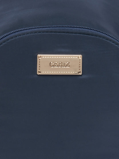 Women Navy Blue Solid Backpack