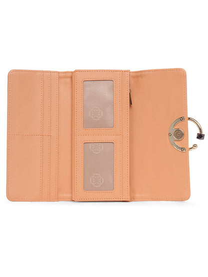 Women Peach Solid Wallet