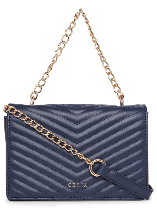 Women Navy Blue Sling Bag