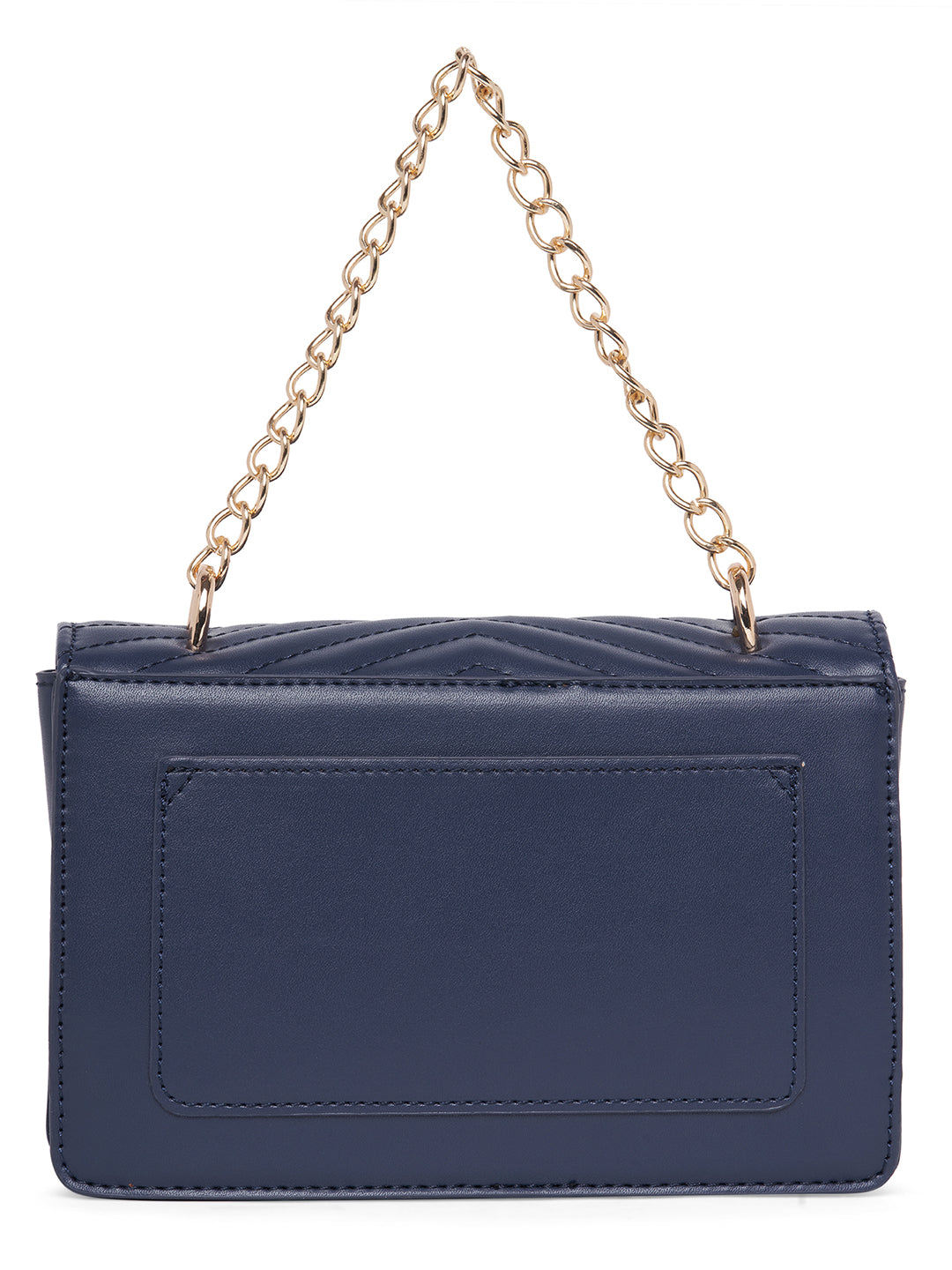 Women Navy Blue Textured Sling Bag