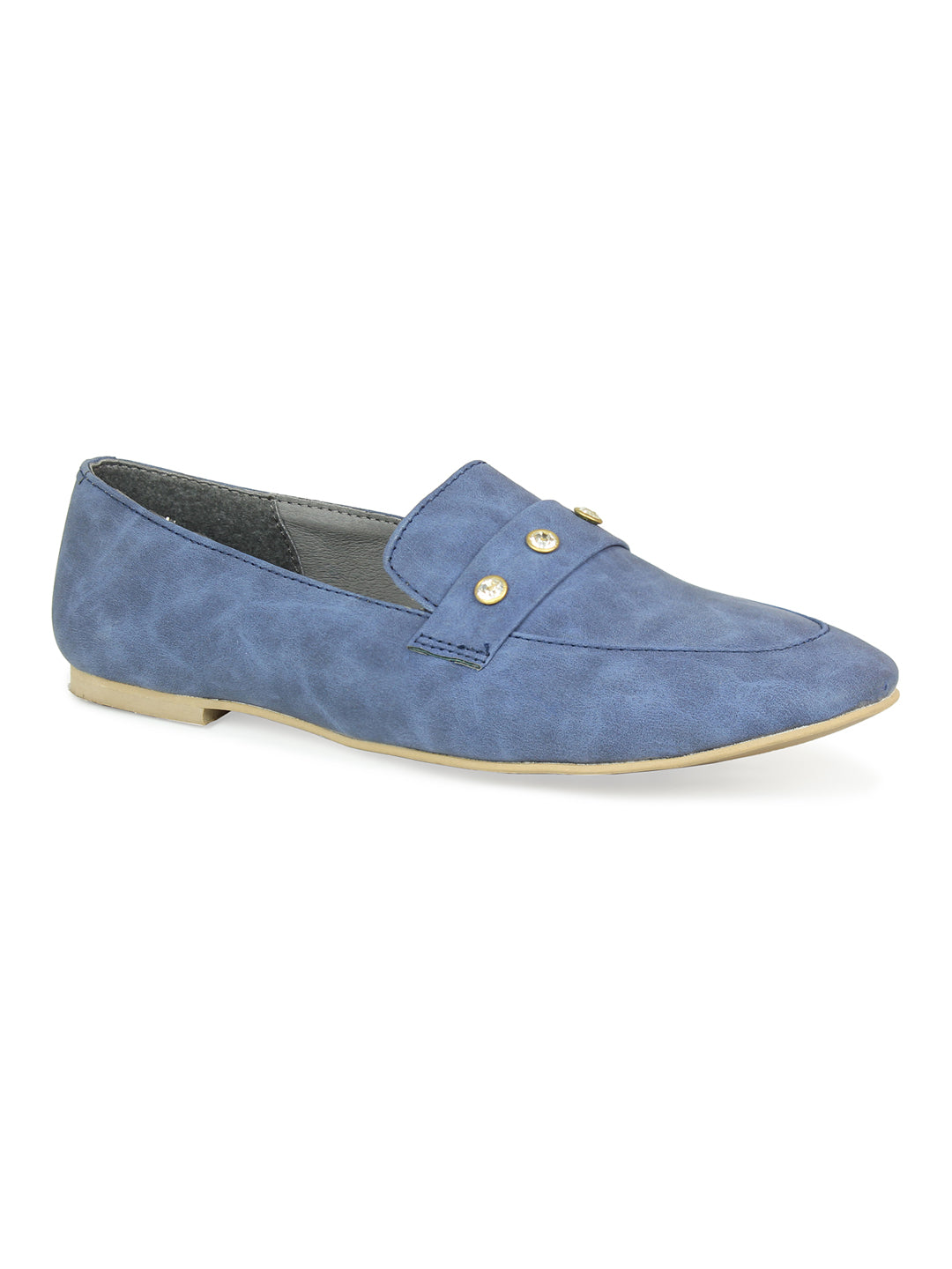 Footwear, Women Footwear, Blue,Moccasins