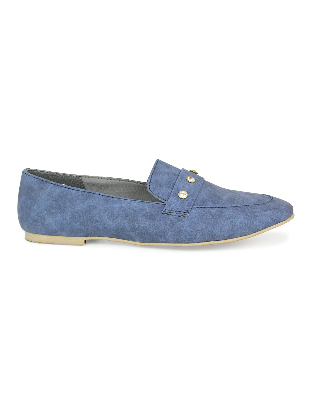 Footwear, Women Footwear, Blue,Moccasins