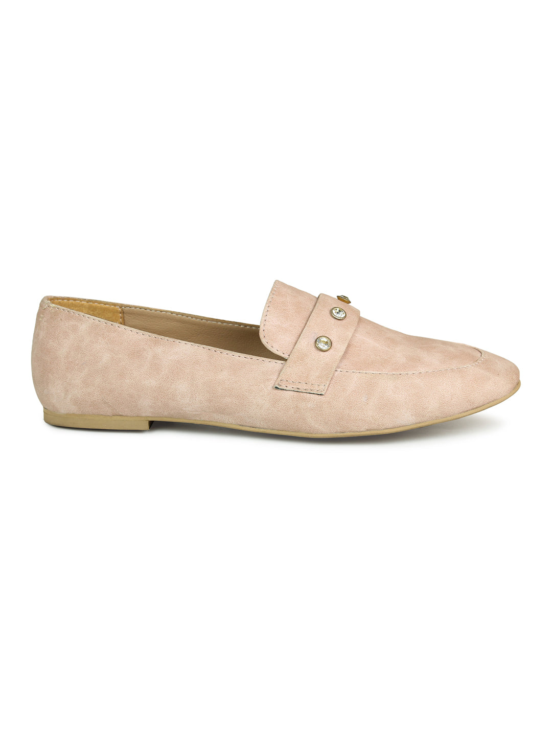 Footwear, Women Footwear, Peach,Moccasins