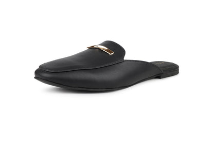 Footwear, Women Footwear, Black Mules