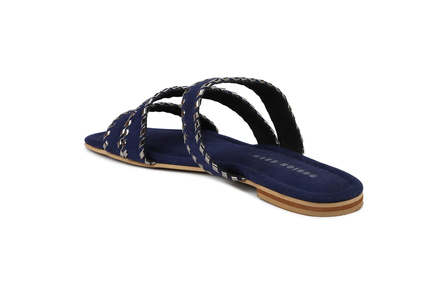 Footwear, Women Footwear, Navy Blue Open Toe Flats