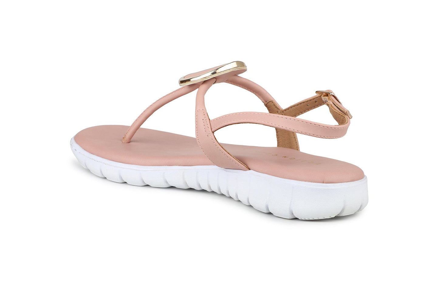 Footwear, Women Footwear, Pink T-Strap Flats