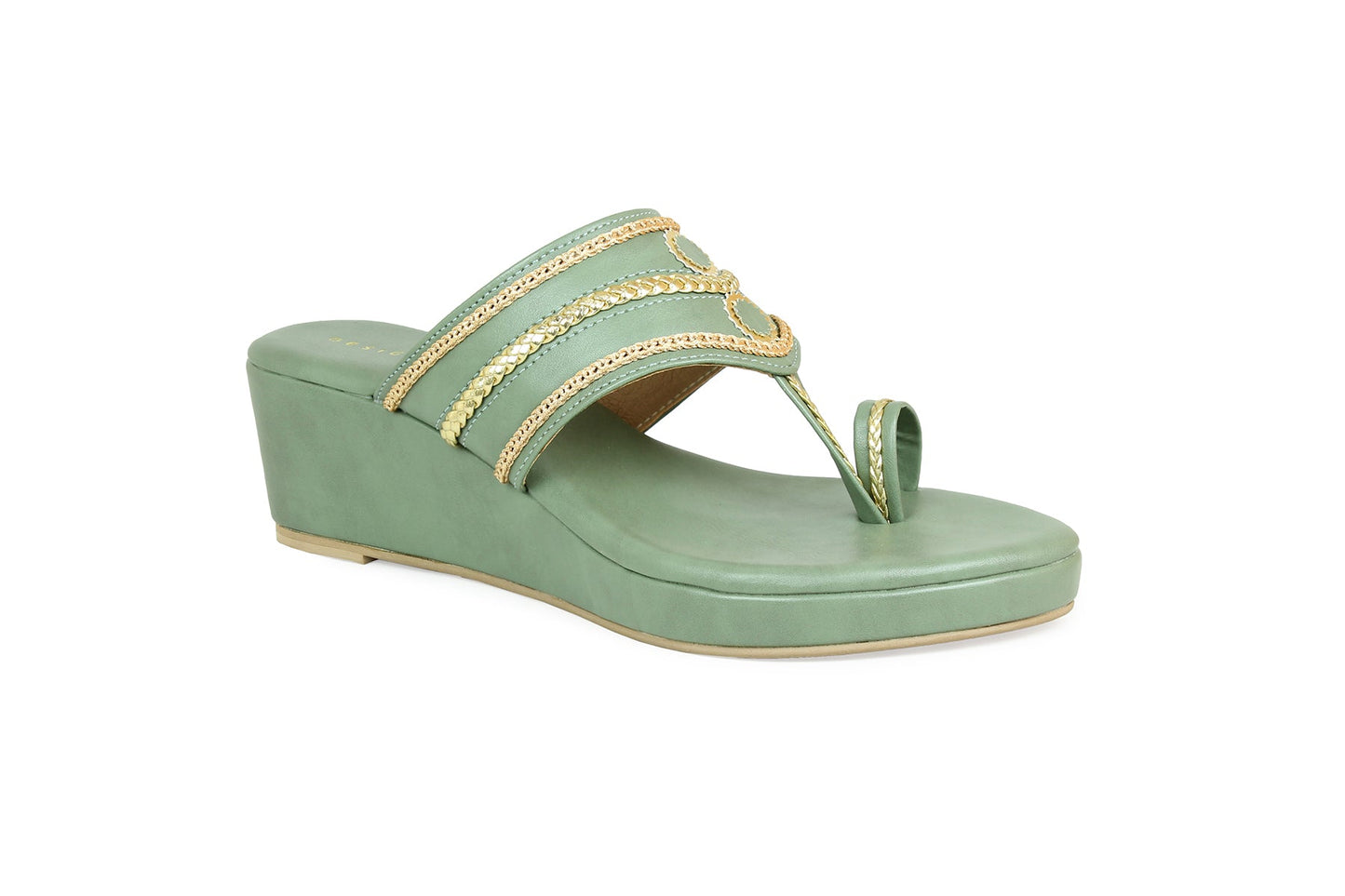 Footwear, Women Footwear, Sea Green Wedges