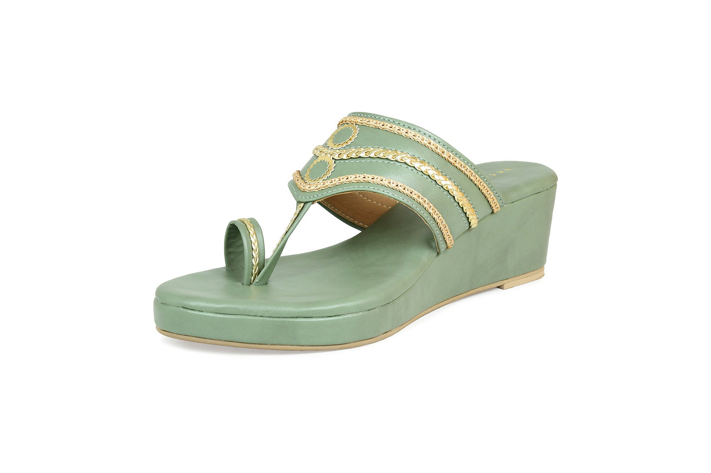 Footwear, Women Footwear, Sea Green Wedges