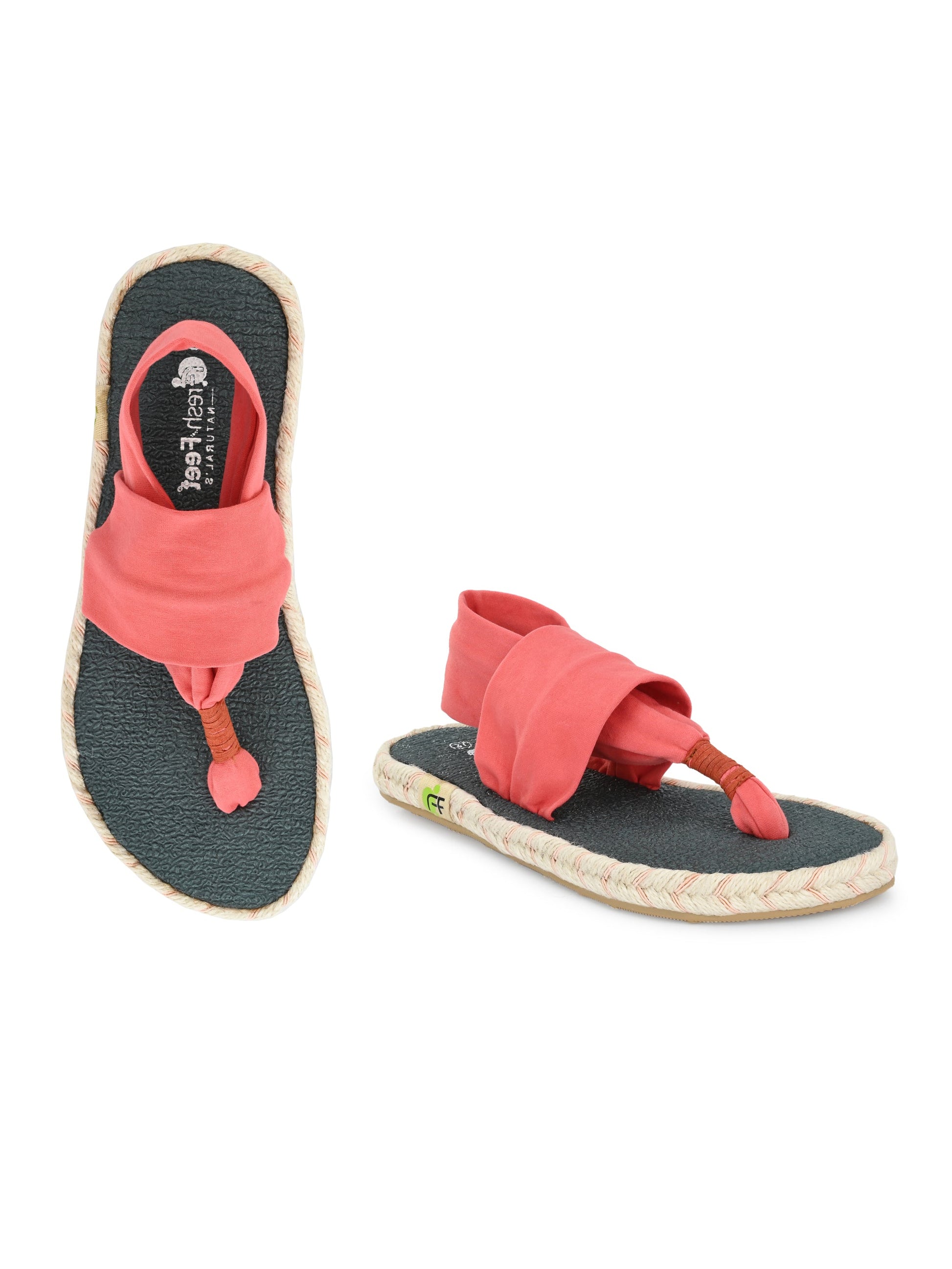 Footwear, Women Footwear, Coral T-Strap Flats