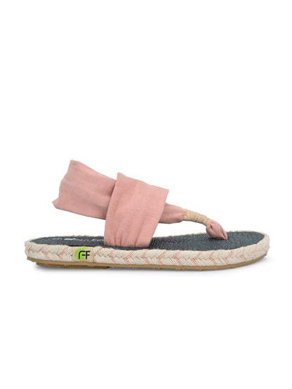 Footwear, Women Footwear, Peach T-Strap Flats