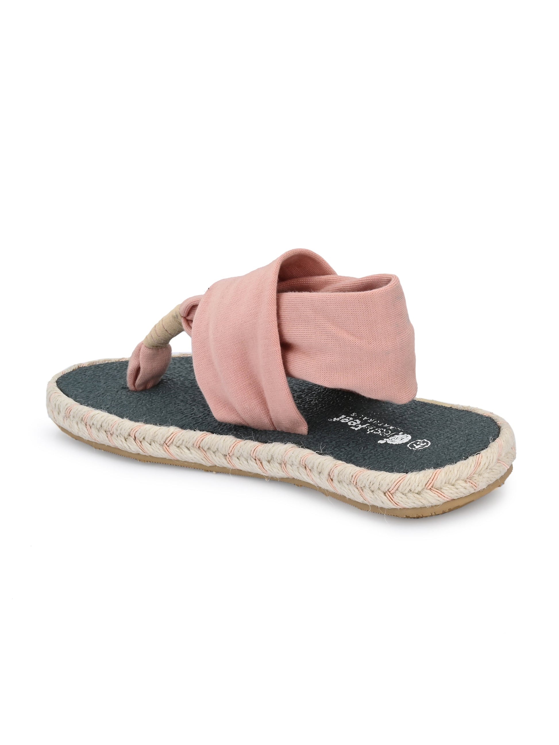 Footwear, Women Footwear, Peach T-Strap Flats