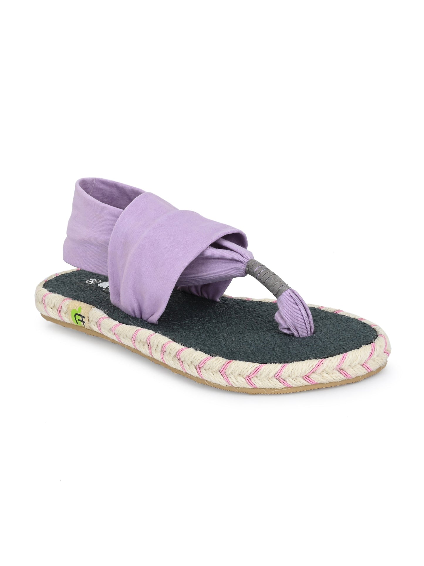 Footwear, Women Footwear, Purple T-Strap Flats