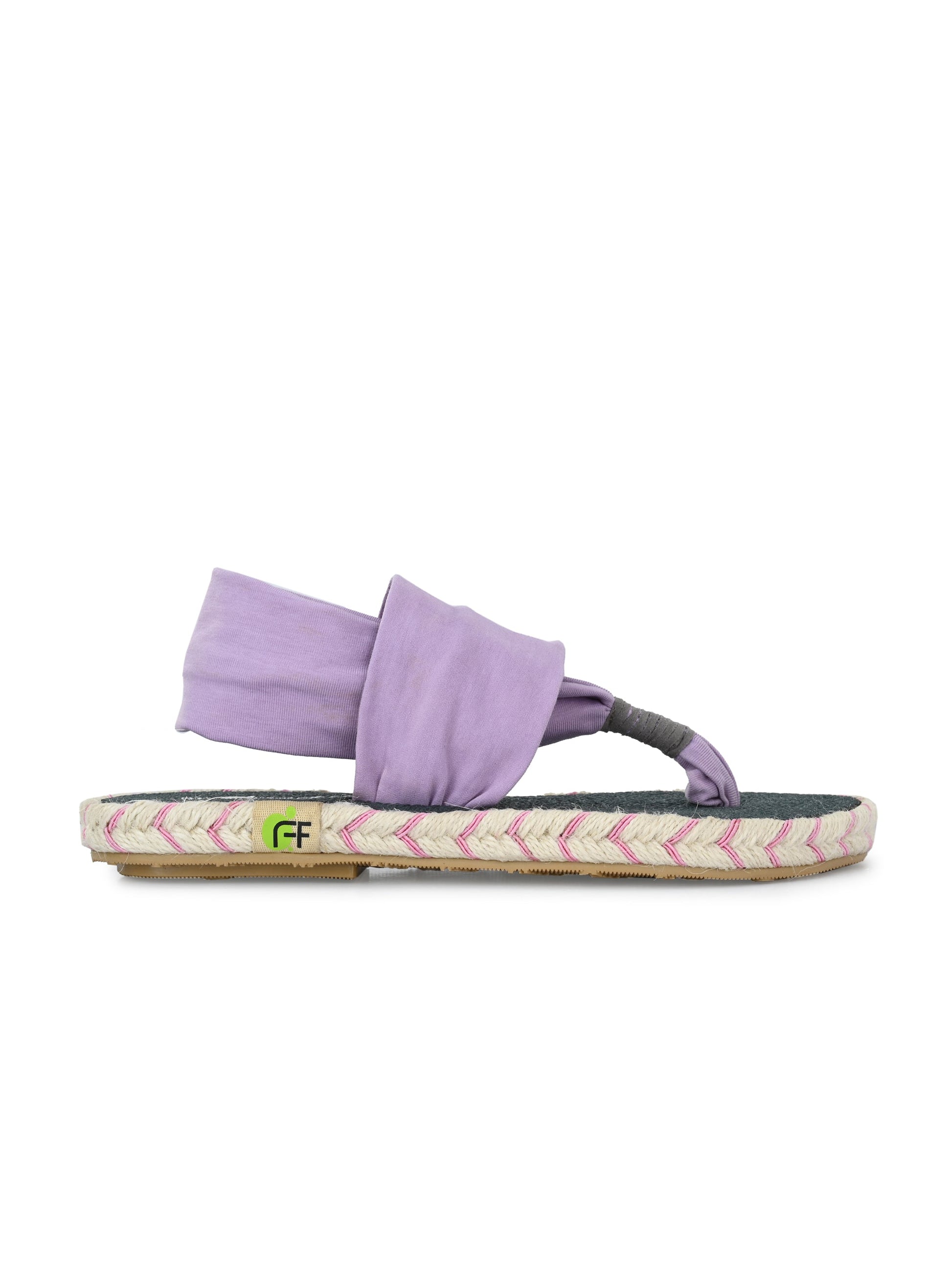 Footwear, Women Footwear, Purple T-Strap Flats