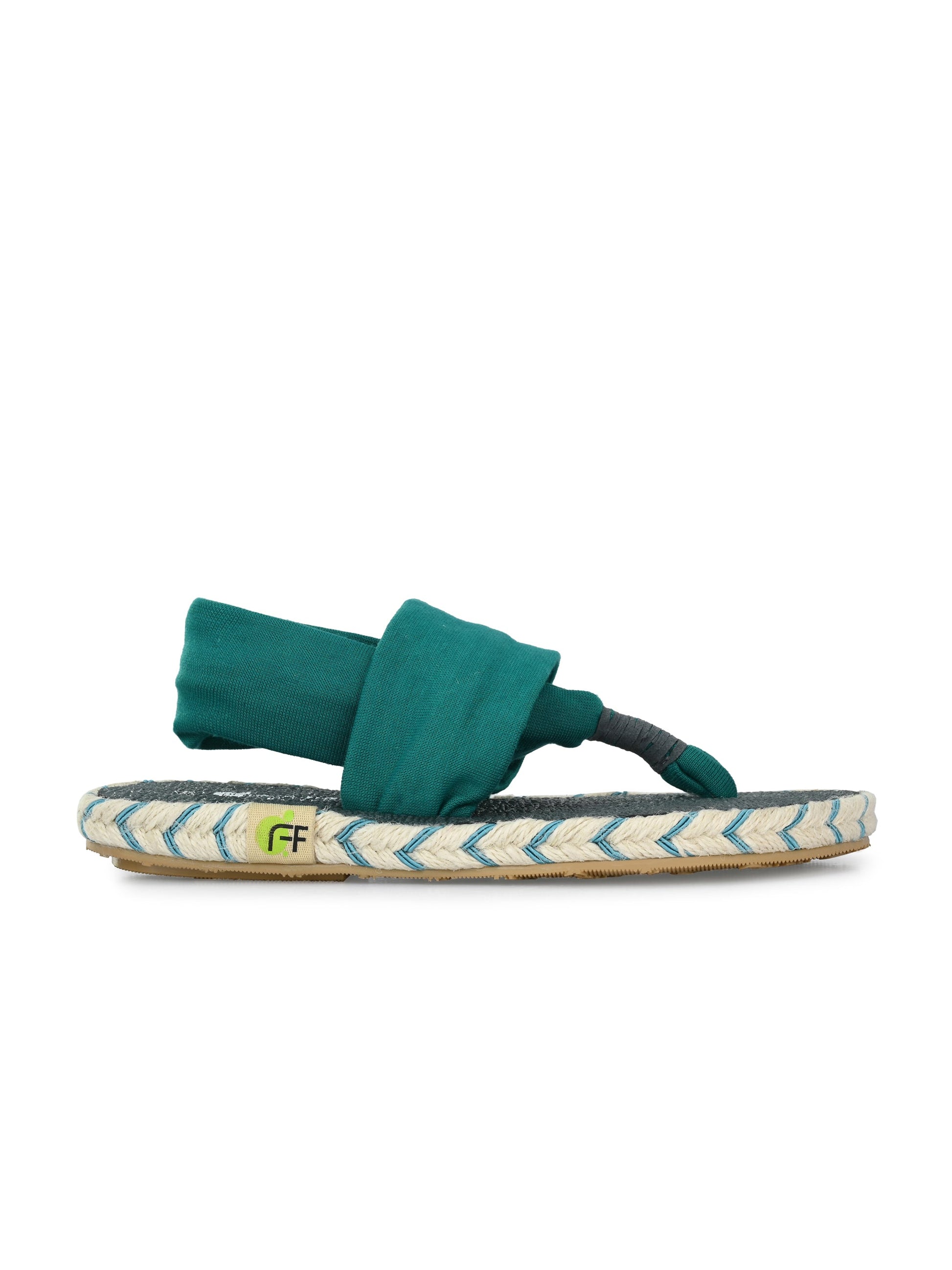 Footwear, Women Footwear, Teal T-Strap Flats