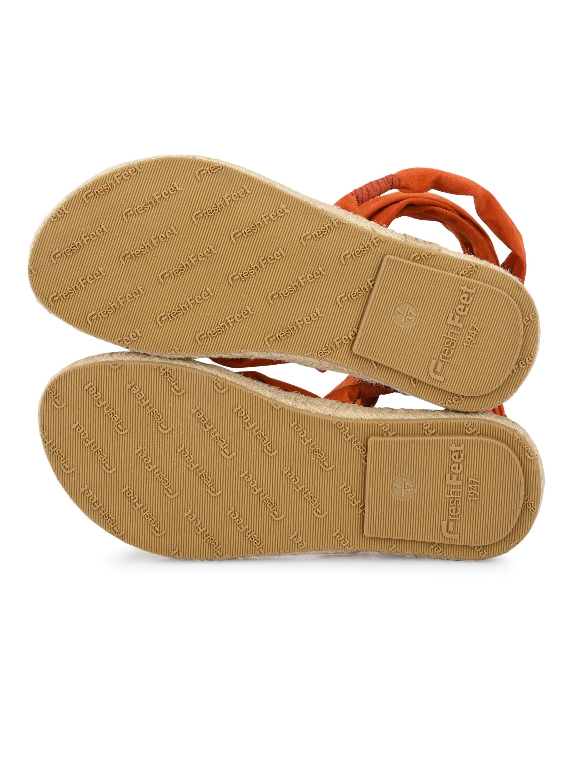 Footwear, Women Footwear, Rust T-Strap Flats