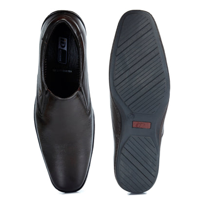 Men Coffee Solid Formal Loafers