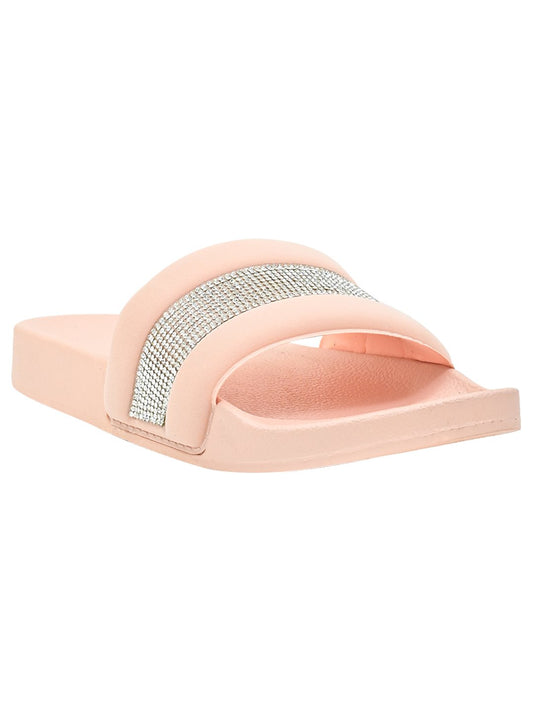 Footwear, Women Footwear, Pink Slides