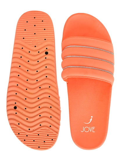 Footwear, Women Footwear, Orange Sandals