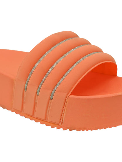 Footwear, Women Footwear, Orange Sandals