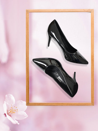 Women BLACK SOLID Heel Pumps