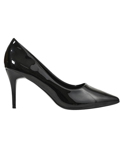 Women BLACK SOLID Heel Pumps