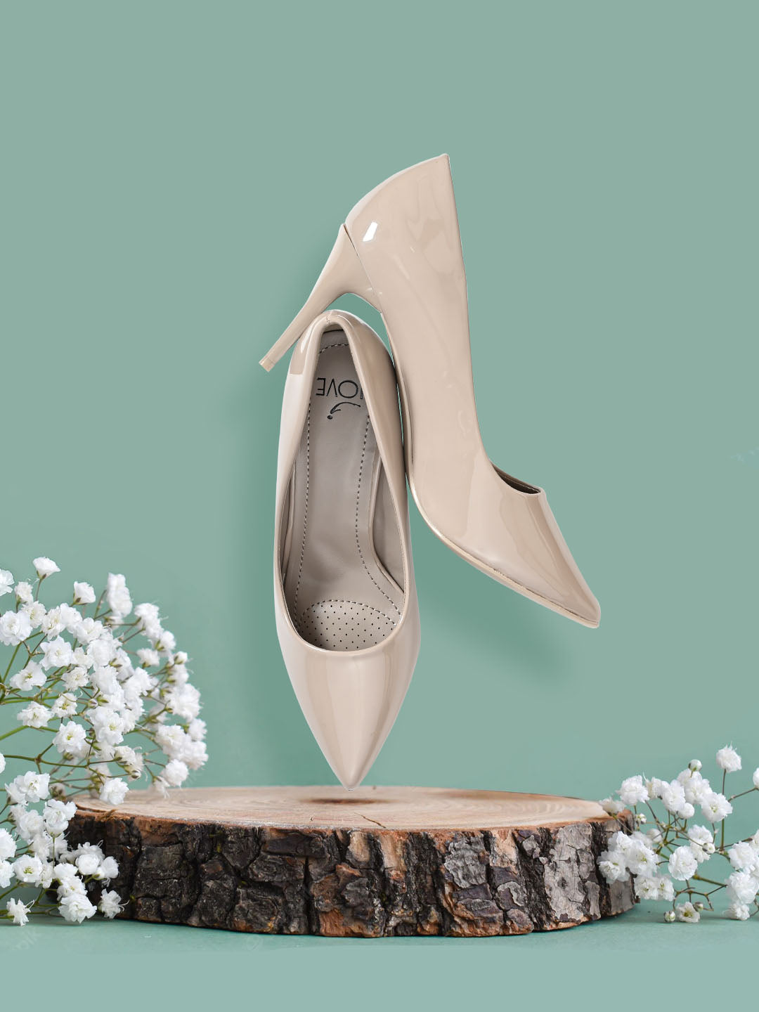 Taupe bridal online shoes