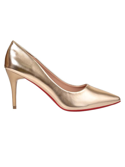 Women CHAMPAGNE SOLID Heel Pumps