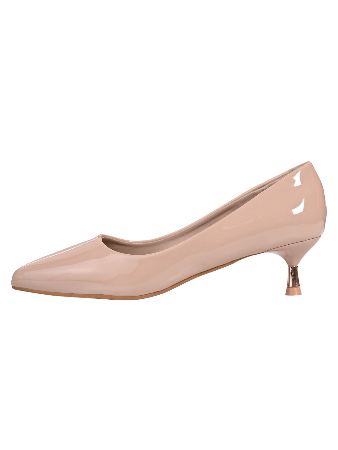 Women NUDE Solid Heel Pumps