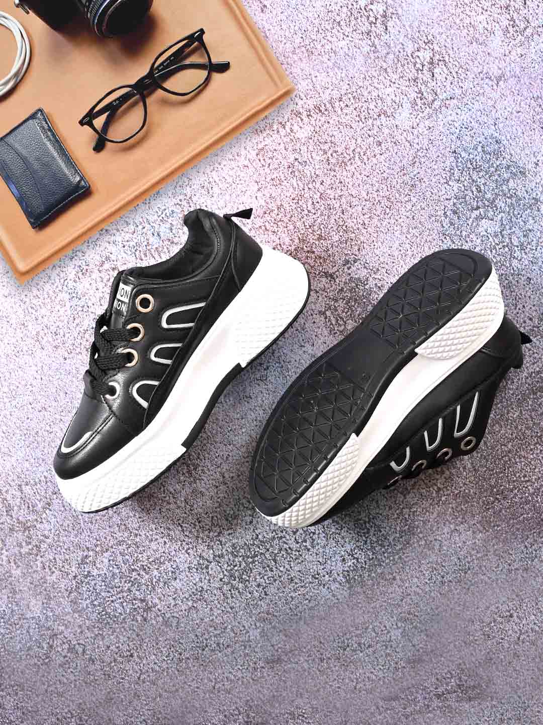 Footwear, Women Footwear, BLACK, Casual Sneaker