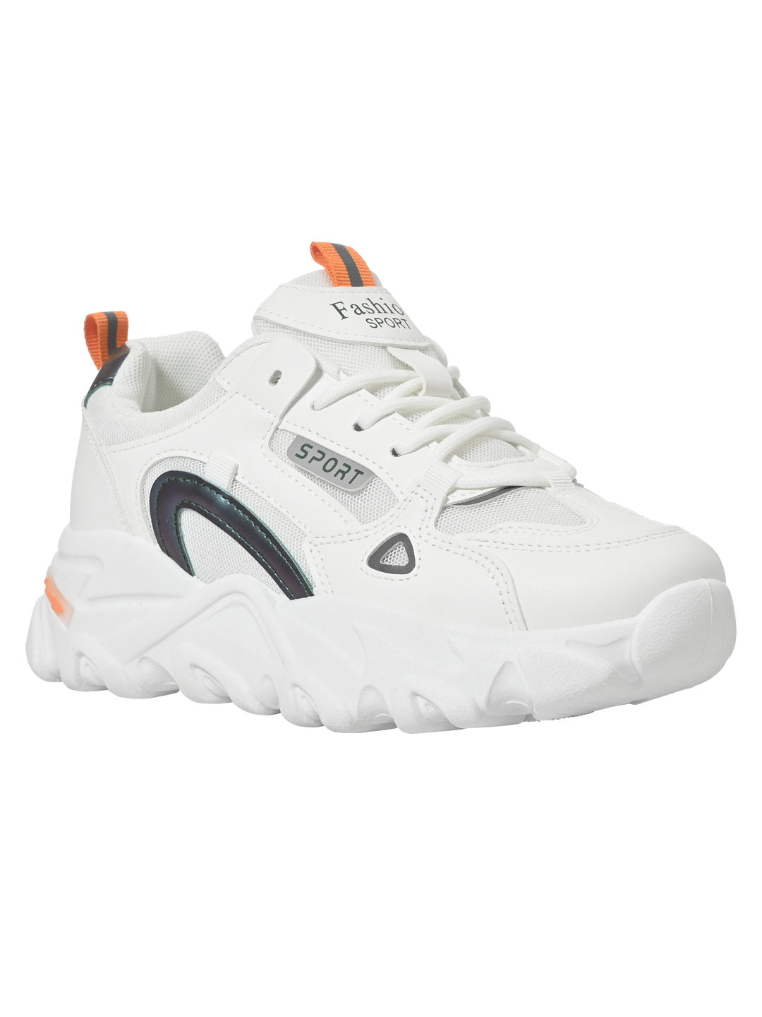 Footwear, Women Footwear, WHITE ORANGE, Casual Sneaker