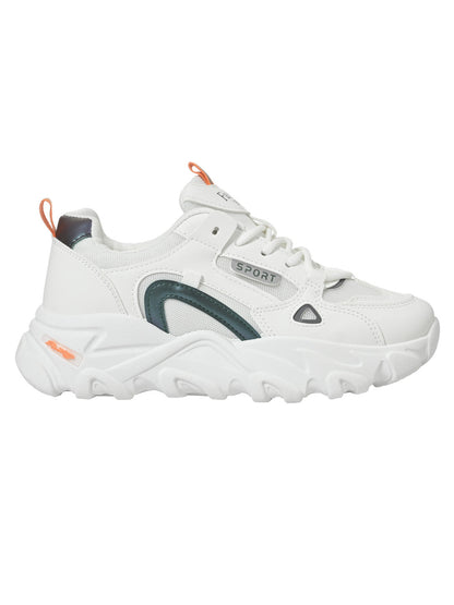 Footwear, Women Footwear, WHITE ORANGE, Casual Sneaker