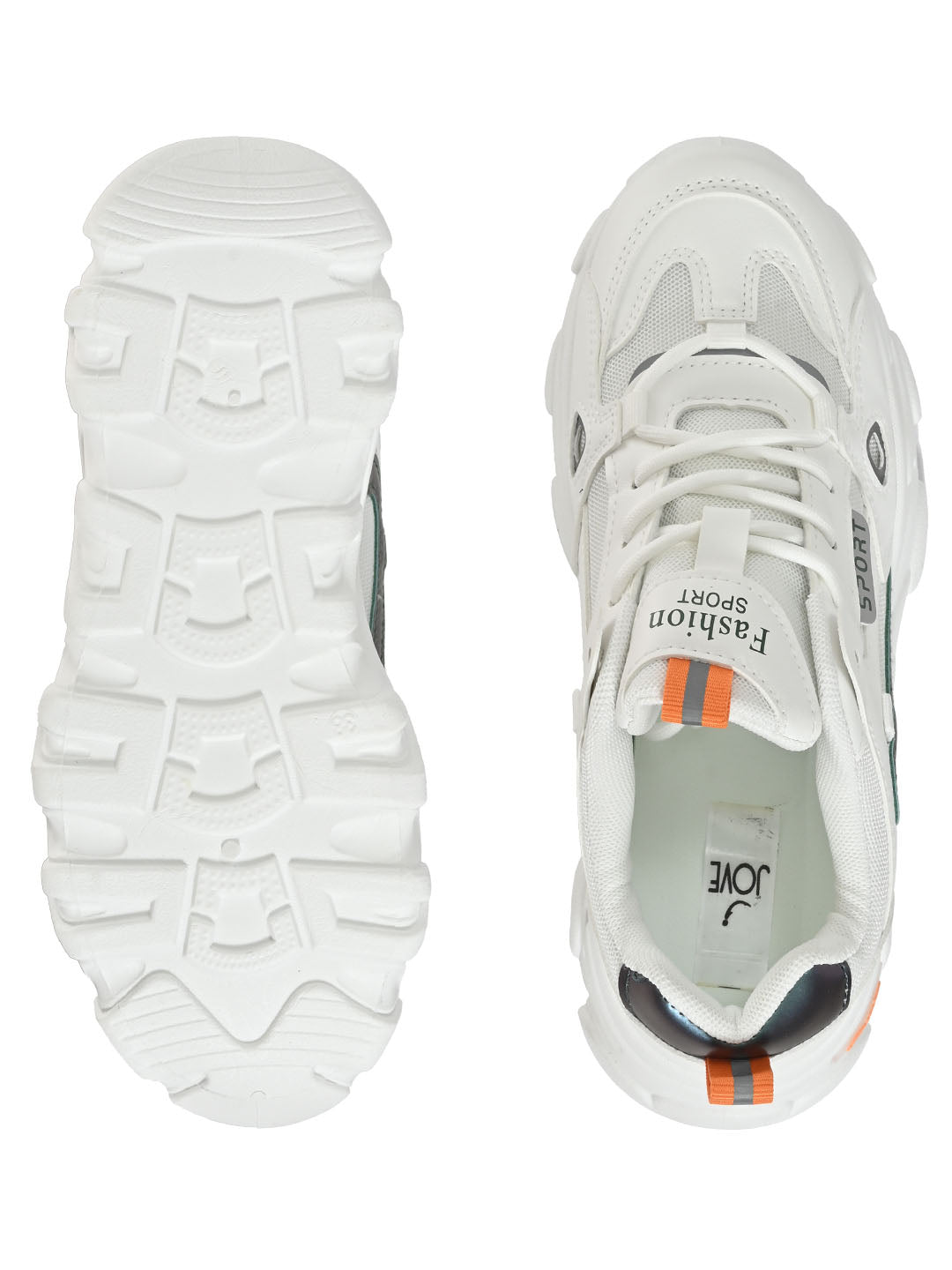 Footwear, Women Footwear, WHITE ORANGE, Casual Sneaker