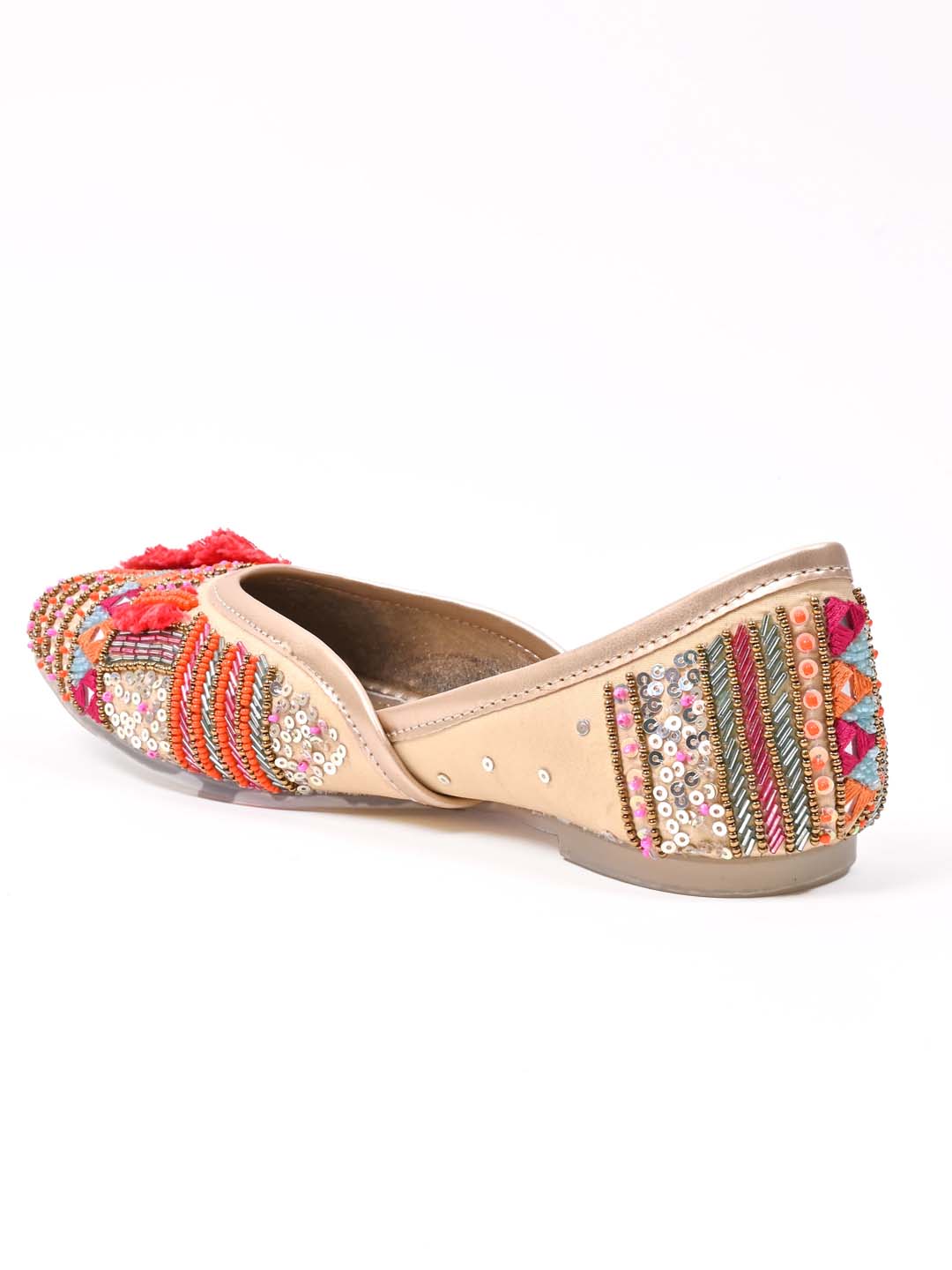 Women, Women Footwear, Beige Mojaris