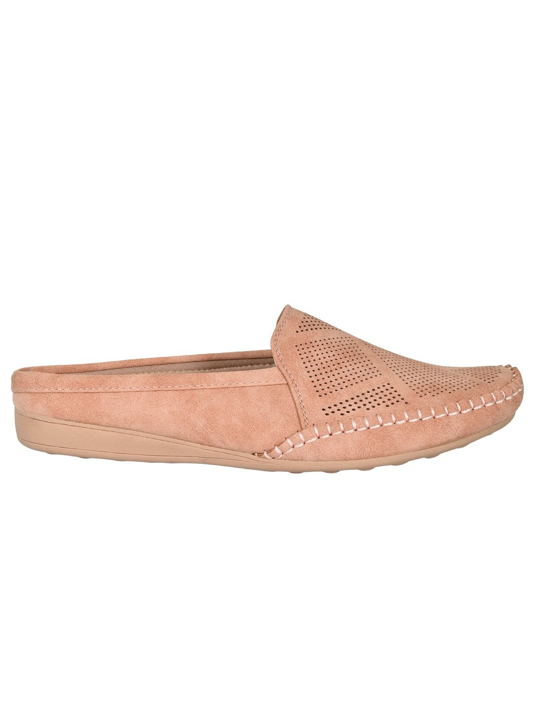 Women Footwear, Peach Mules