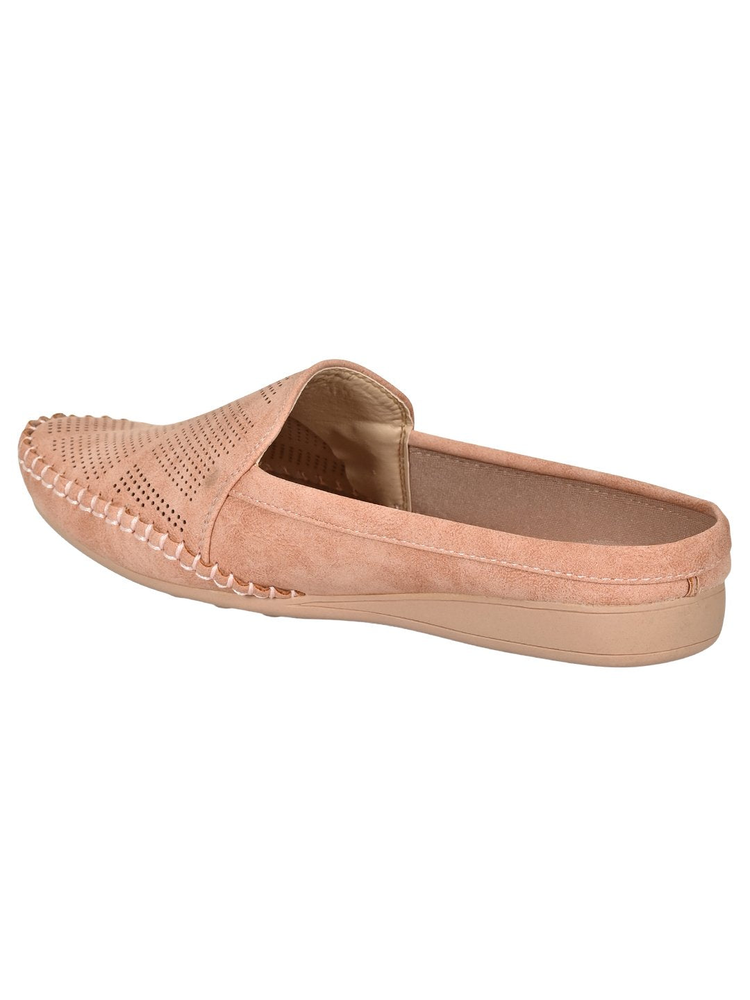 Women Footwear, Peach Mules