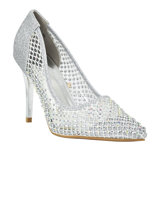 Footwear, Women Footwear, Silver Stilettos