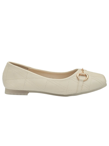 Women Footwear, Beige Ballerinas