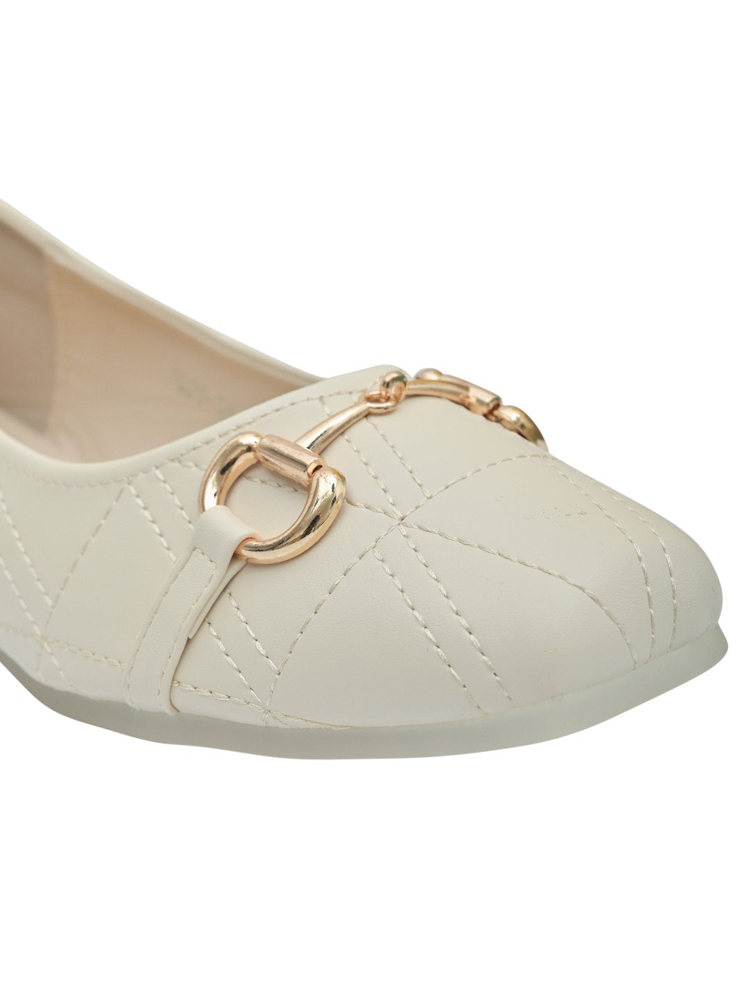 Women Footwear, Beige Ballerinas