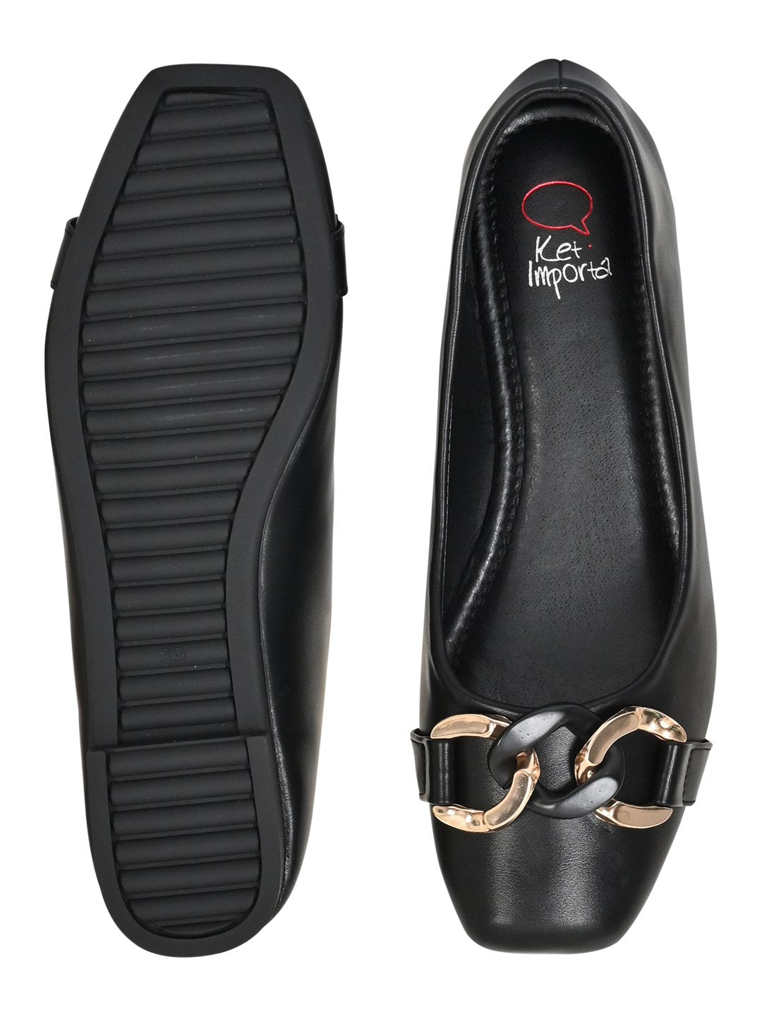 Women Footwear, Black Ballerinas