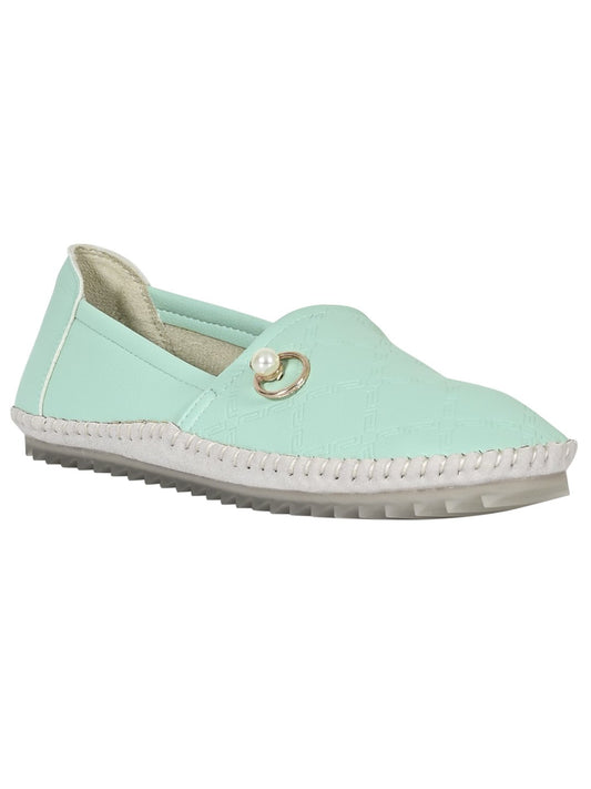 Footwear, Women Footwear, Sea Green Loafers