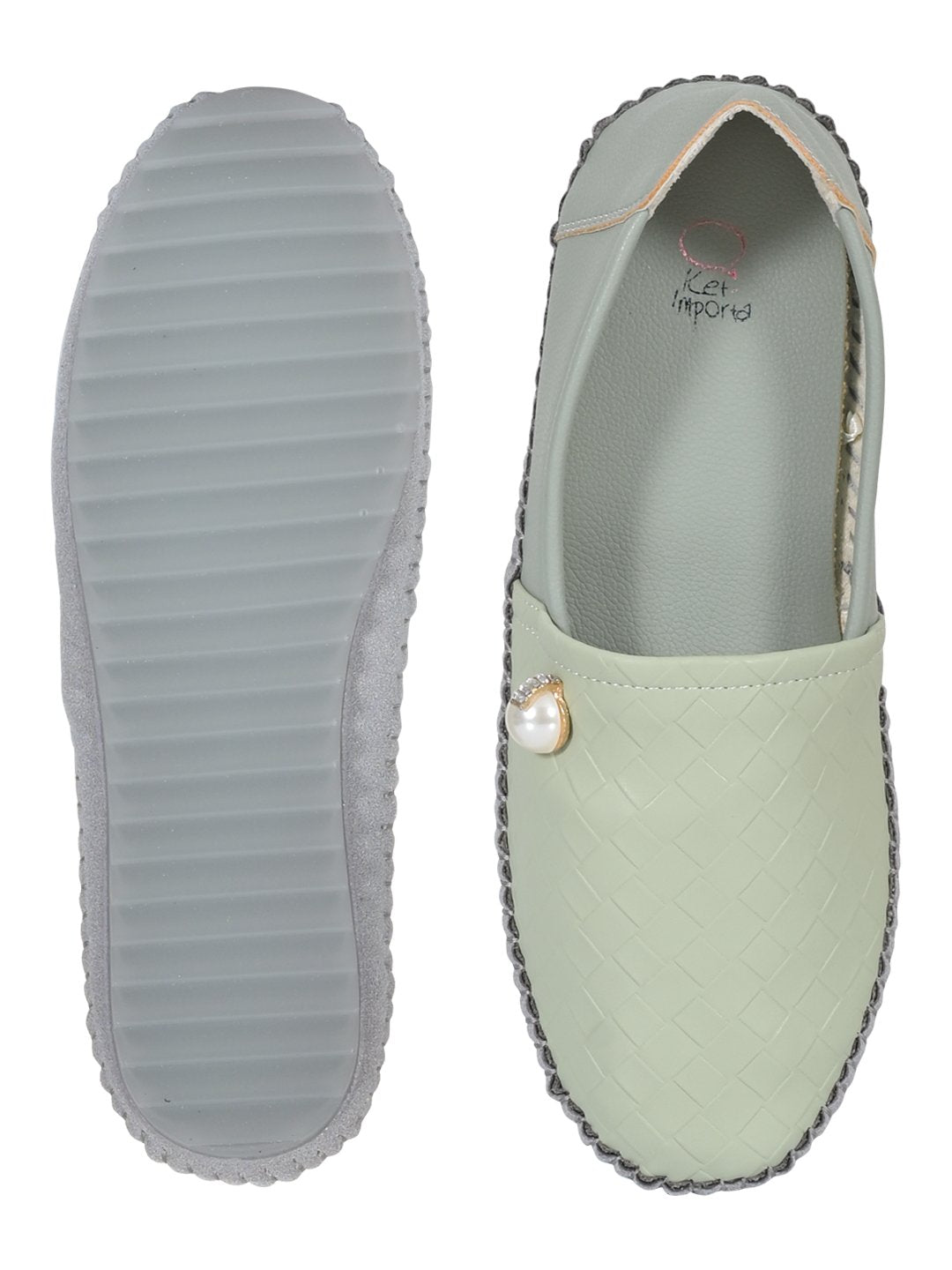 Footwear, Women Footwear, Sea Green Loafers