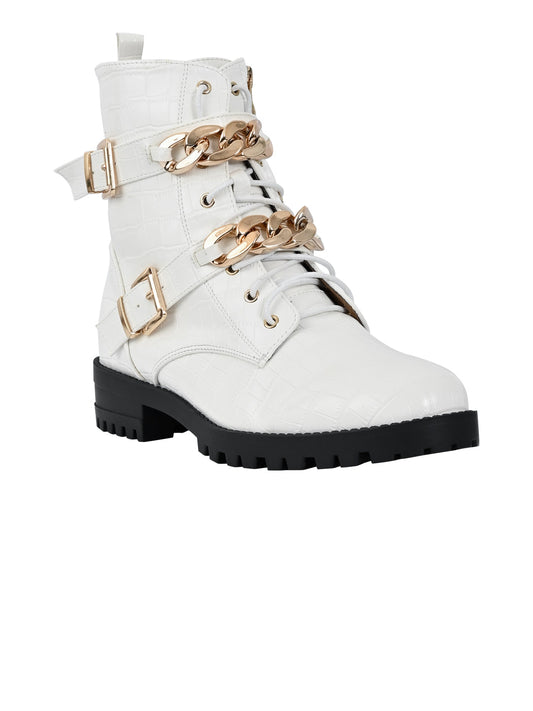 Footwear, Women Footwear, White Boots